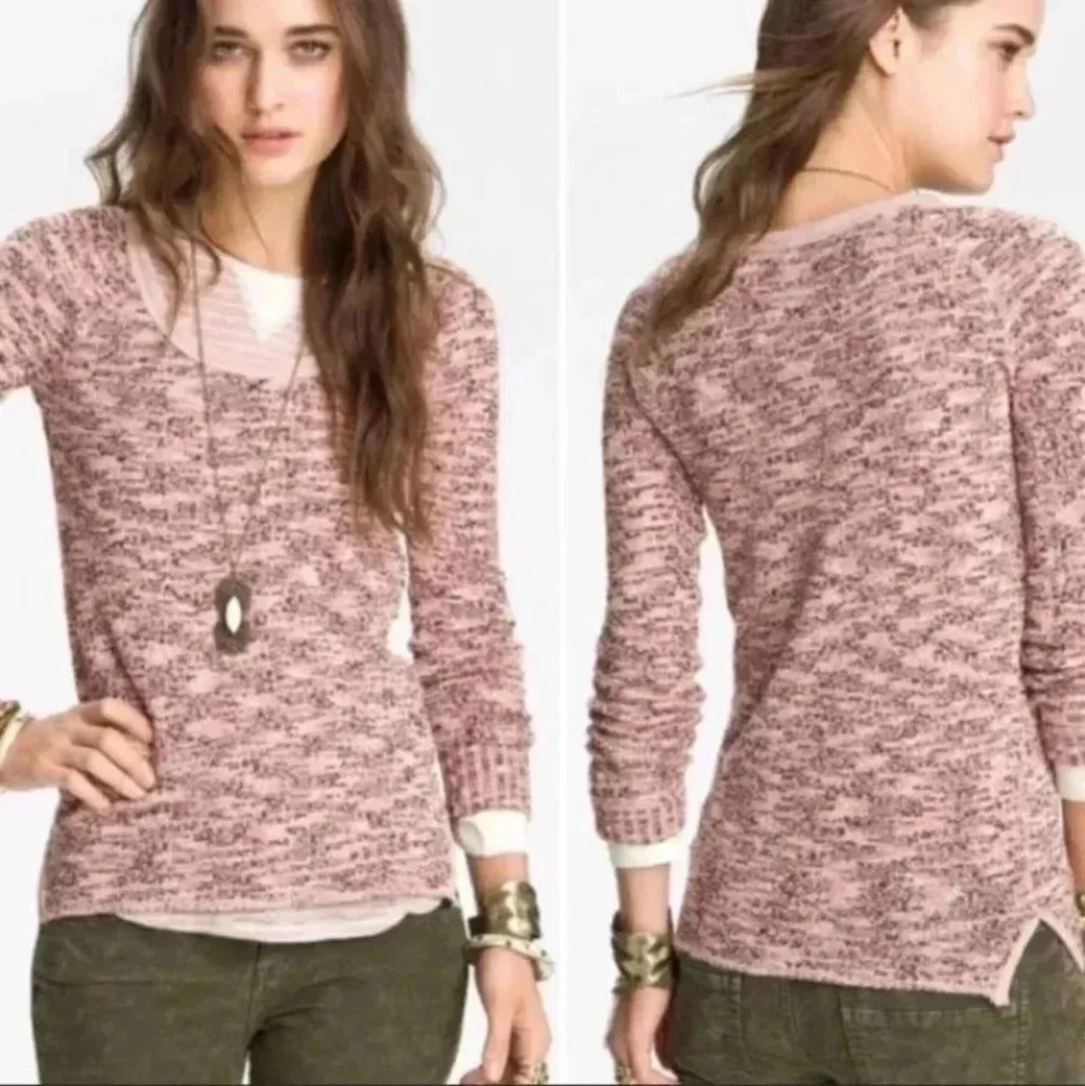 We The Free Marled Boston Melange Knitted Lightweight  Thermal Sweater(L)
